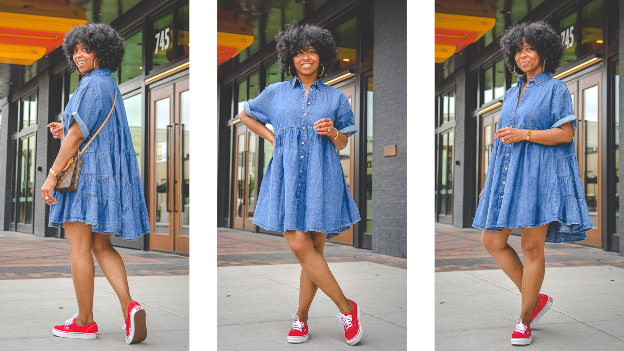 SWEENEE STYLE, OUTFIT IDEA, DENIM DRESS, SUMMER OUTFIT IDEA