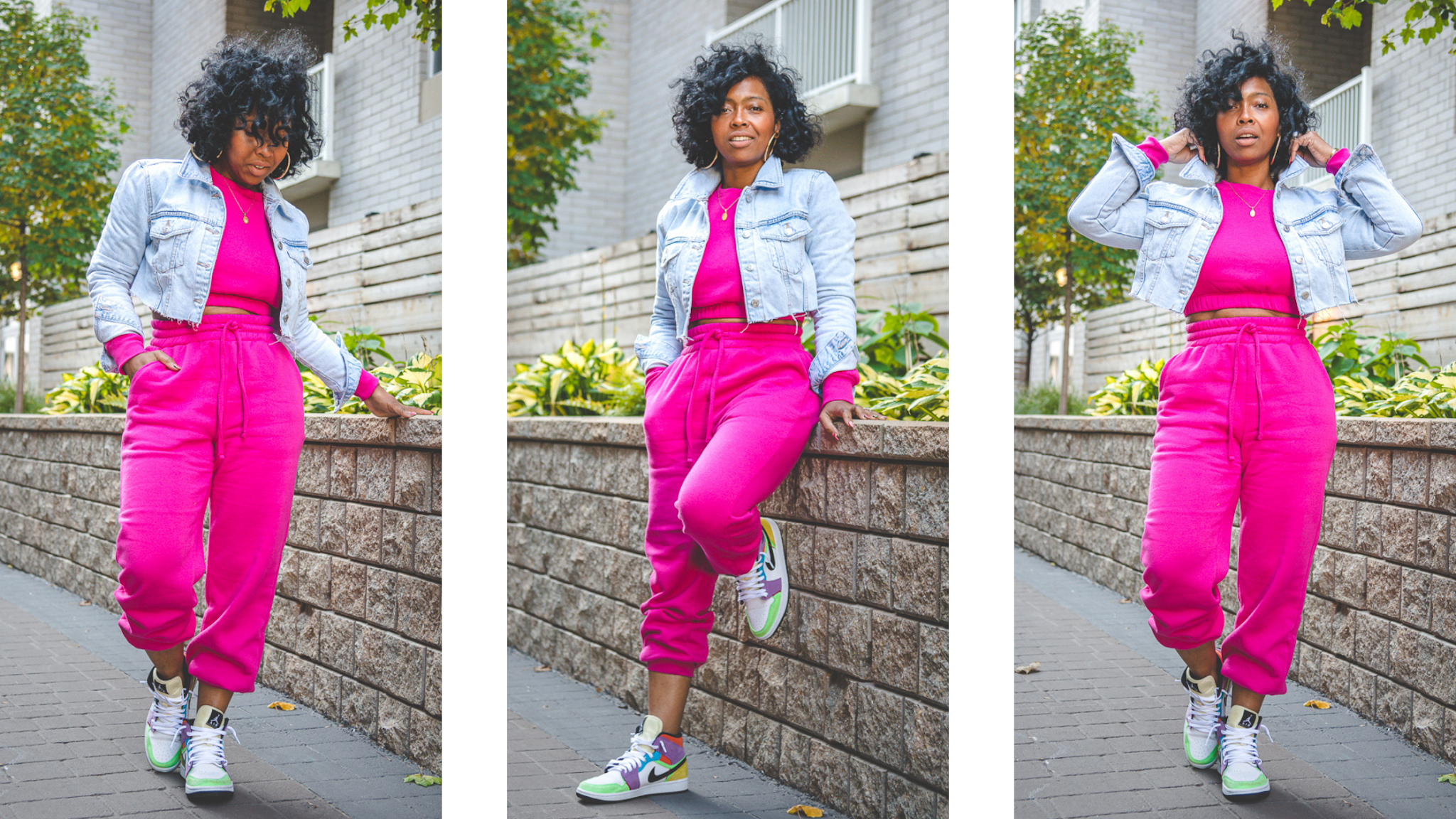 Sweenee style, Indianapolis, fashion blogger, how to wear a jogging suit, how to style natural hair, natural hair, girls who wear jordans
