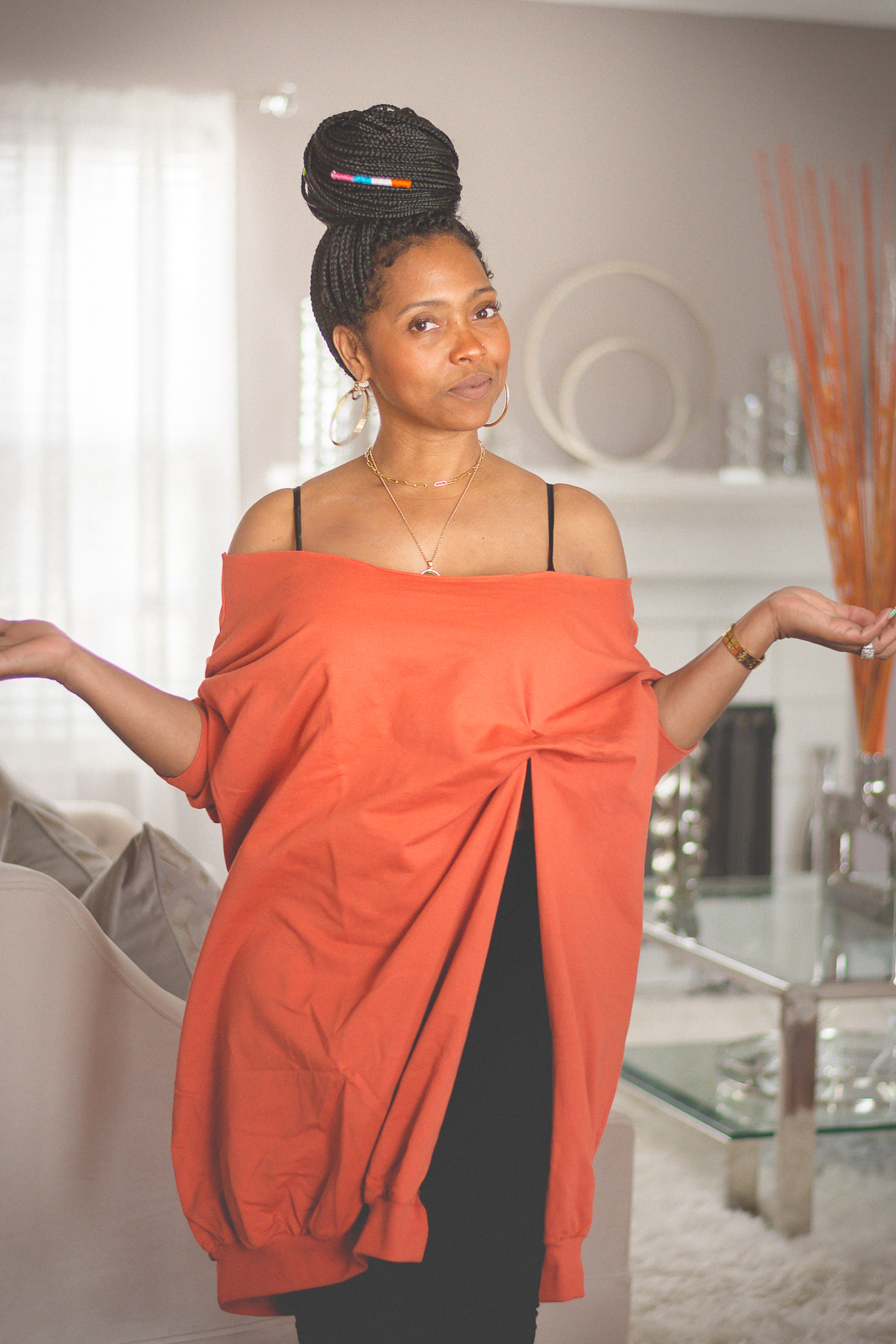 How To: Off Shoulder Top, how to make a off shoulder sweatshirt, how to wear braids, how to, indianapolis style blog, sweenee style