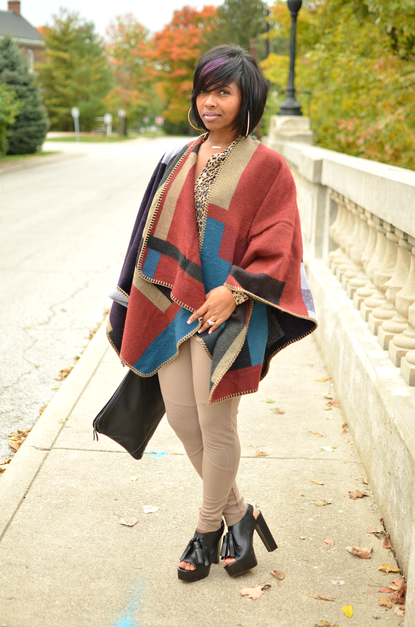 BURBERRY Wool and cashmere-blend blanket cape
