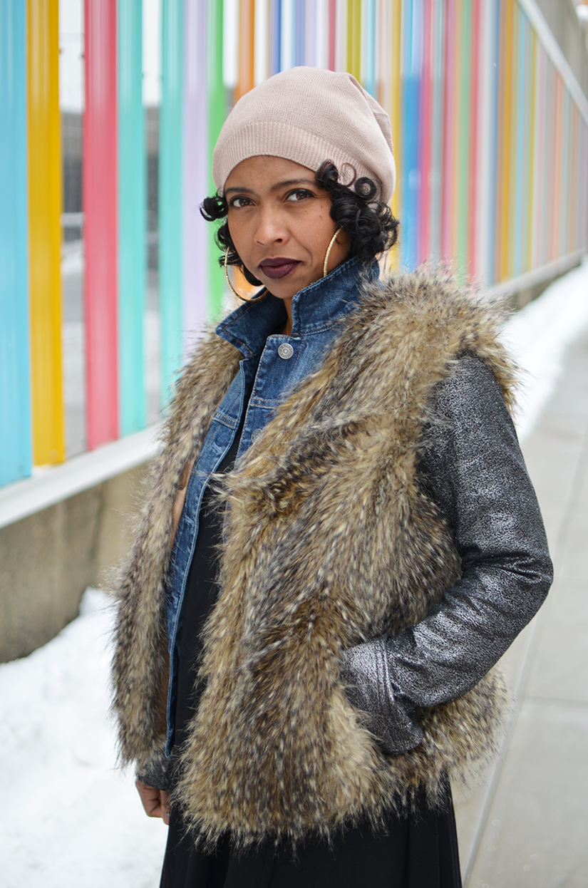 OUTFIT, OUTFIT POST, Winter 2015, Winter Outfit Idea, Faux Fur Vest