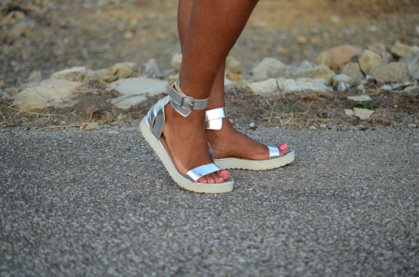 silver Zara sandals