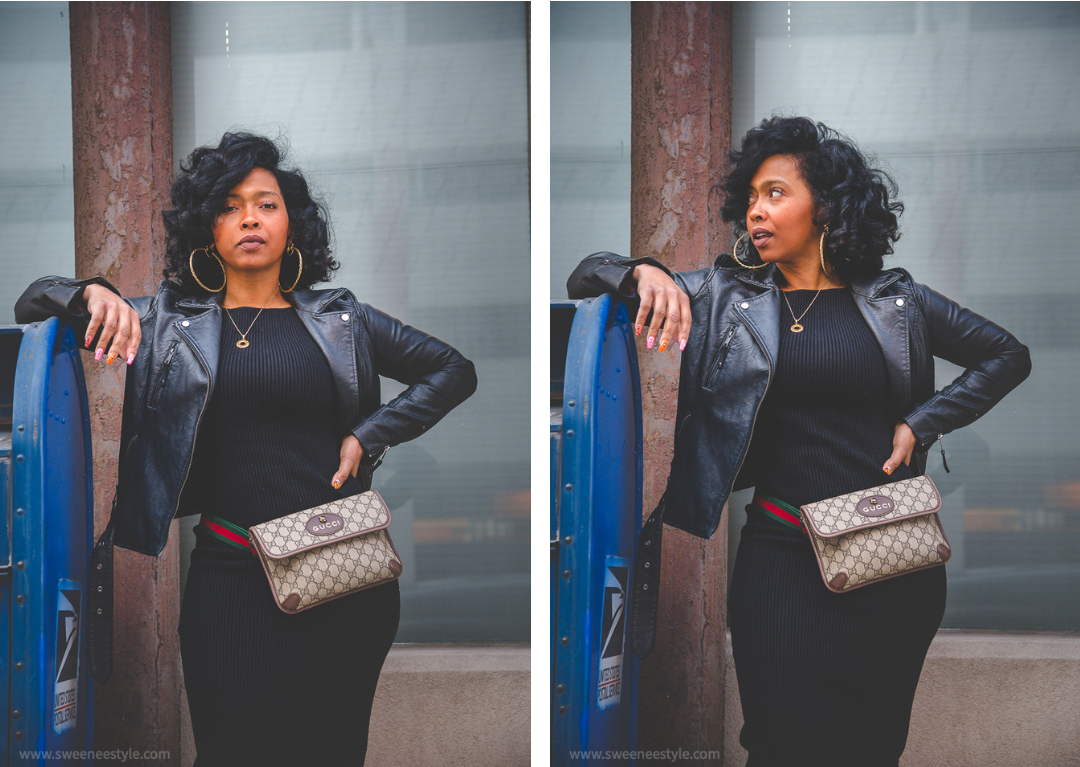 sweeneestyle, easy outfit ideas, indianapolis fashion blog, how to wear all black, how to wear a black dress, how to wear natural hair, flexirod set