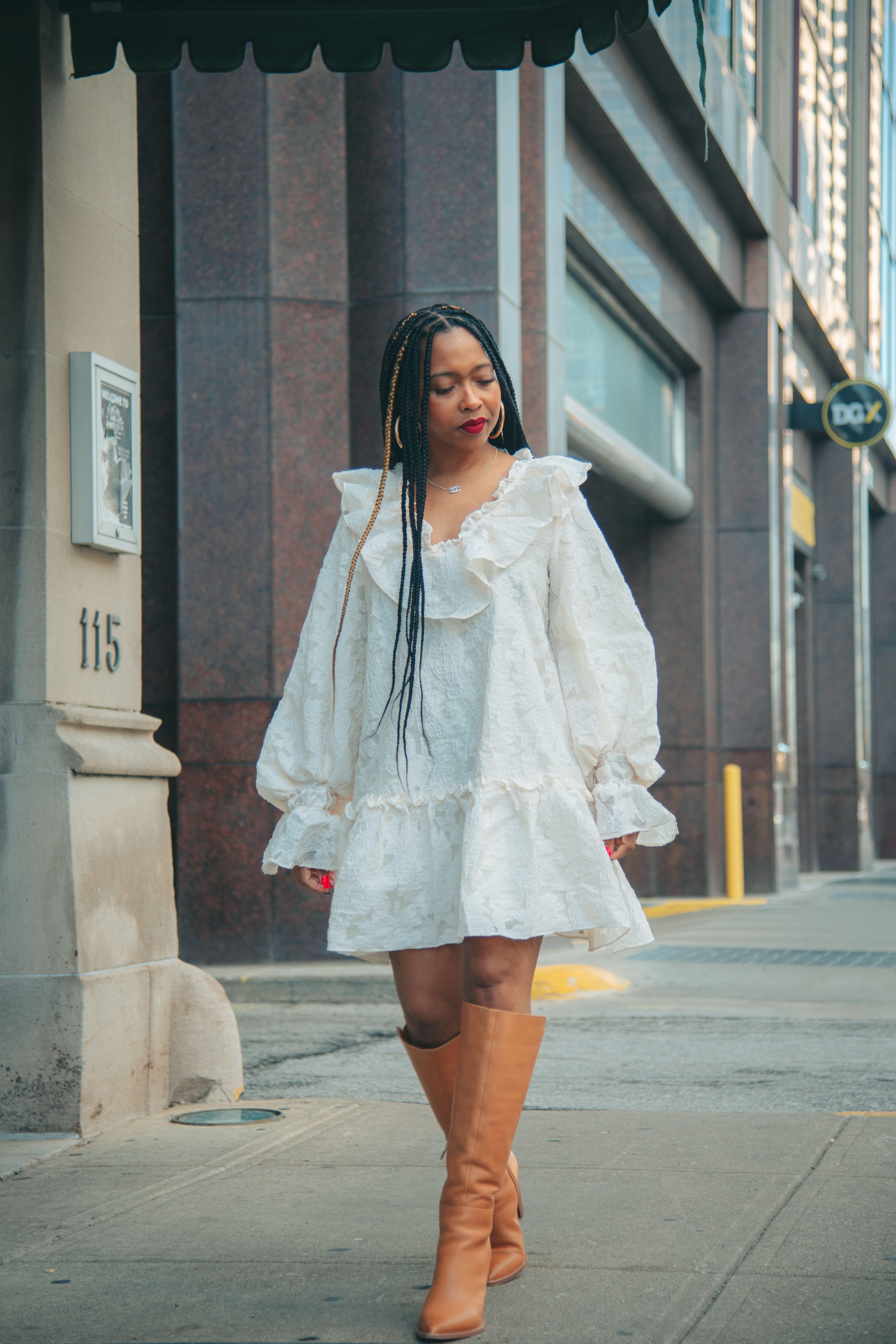 Sweenee Style, Indianapolis Style Blog, Fashion Blog, Holiday Dress, Easy outfit ideas, Asos Dress, Vince Camuto boots