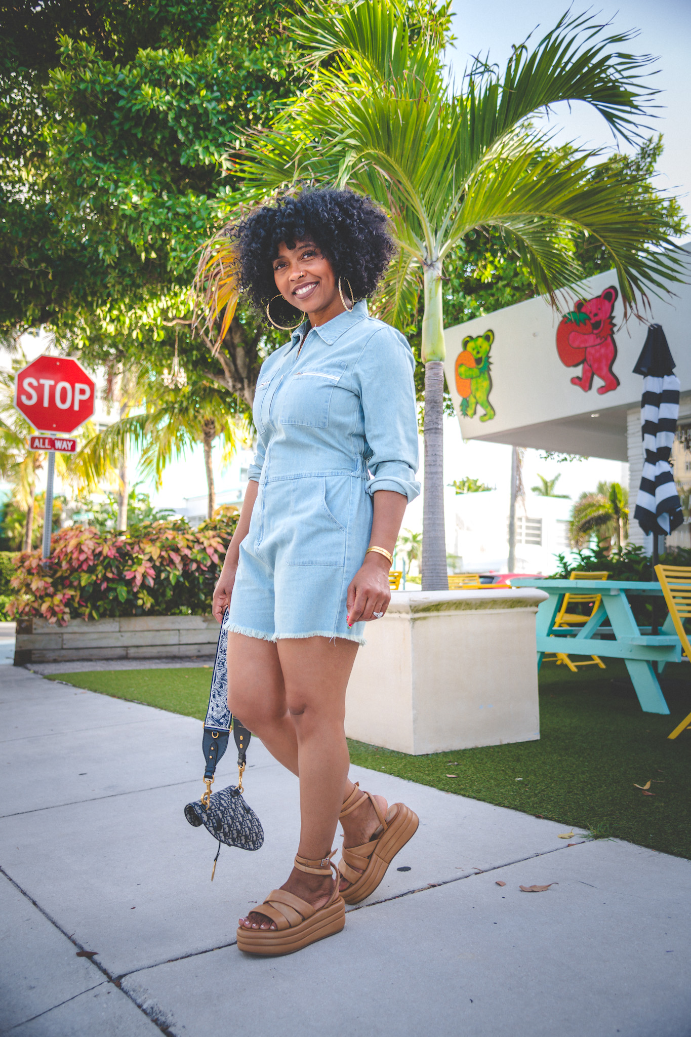 Sweenee Style, Summer Outfit Idea, How to dress for summer, How to wear a denim romper, Denim Romper, Free people sandals, indianapolis fashion blog, indianapolis style blogger, how to dress for summertime, black girls who blog