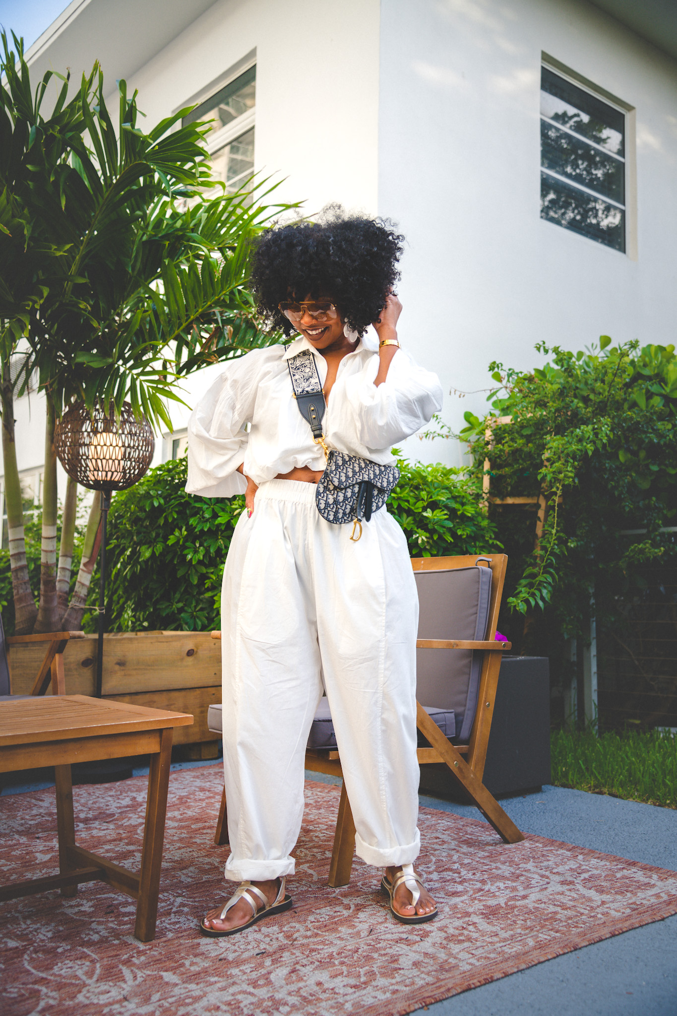 Sweenee Style, Summer Travel Inspo, what to wear on vacation, indianapolis fashion blogger, indiana style blog, vacation outfit ideas, how to wear natural hair, tom ford sunglasses, dior saddle bag, how to wear dior saddle bag